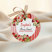 イチゴの赤ちゃんシャワー フェイバータグ