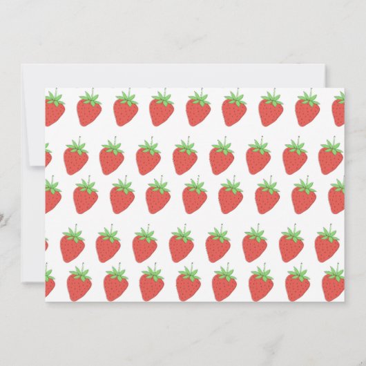 イチゴの赤ちゃんシャワー |ベリースウィートベビー 招待状 (裏面)