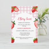 イチゴの赤ちゃんシャワー |ベリースウィートベビー 招待状 (スタンド正面)