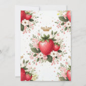 イチゴの赤ちゃんシャワー |ベリースウィート招待状 招待状 (裏面)