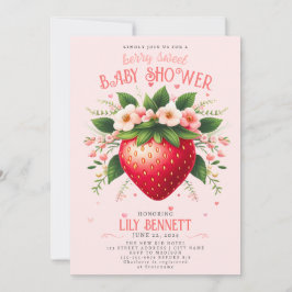 イチゴの赤ちゃんシャワー |ベリースウィート招待状 招待状