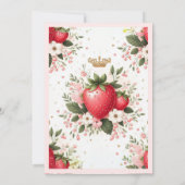 イチゴの赤ちゃんシャワー |ベリースウィート招待状 招待状 (裏面)