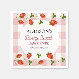 イチゴの赤ちゃんシャワー |ベリースウィート スタンダードカクテルナプキン
