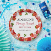 イチゴの赤ちゃんシャワー |ベリースウィート ペーパープレート (パーティー)