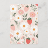 イチゴの赤ちゃんシャワー | ベリーダイアッパーラッフル エンクロージャーカード (裏面)