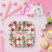 イチゴの赤ちゃんシャワー ペーパープレート (パーティー)