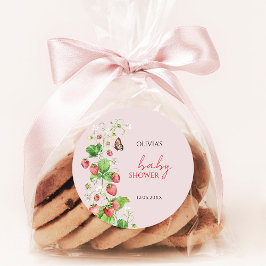 イチゴの赤ちゃんシャワー ラウンドシール