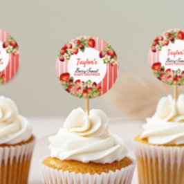 イチゴの赤ちゃんシャワー ラウンドシール