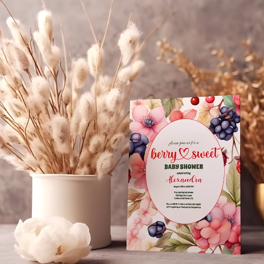 イチゴの赤ちゃんシャワー 招待状