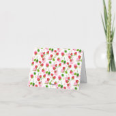 イチゴの1歳誕生日パーティー | ベリー ファースト  サンキューカード (裏面)