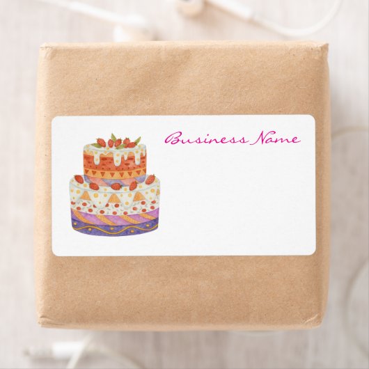 イチゴの2段ケーキ ラベル (インサイチュ)