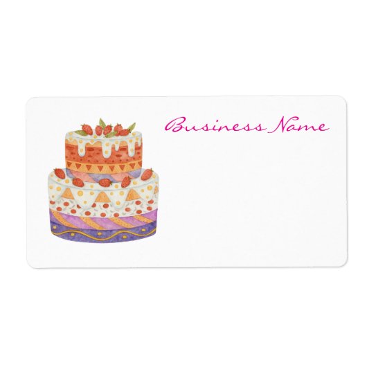 イチゴの2段ケーキ ラベル (正面)