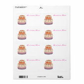 イチゴの2段ケーキ ラベル (フルシート)