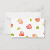 イチゴはベリーの甘い赤ちゃんシャワーの数を推測 ノートカード (裏面)