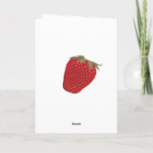 イチゴはベリー甘い誕生日を持つ カード (裏面)