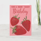 イチゴはベリー甘い誕生日を持つ カード (正面)