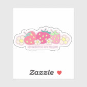 イチゴは私のジャム – かわいい、パニー、ピンク! シール (シート)