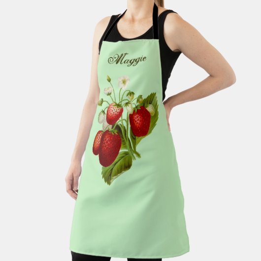 イチゴをテーマにしたパーソナライズされたキッチンエプロン エプロン (インサイチュ)