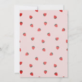 イチゴをテーマにしたブライダルシャワーの招待状 招待状 (裏面)