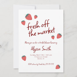 イチゴをテーマにしたブライダルシャワーの招待状 招待状