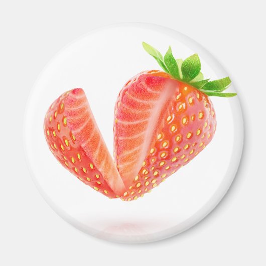 イチゴを切る マグネット (正面)