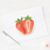 イチゴを切る ラウンドシール (封筒)
