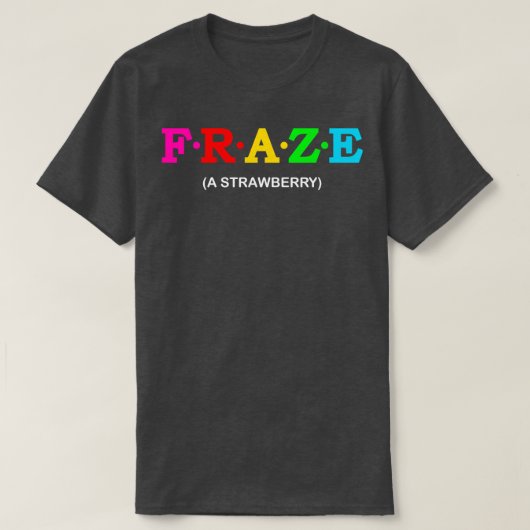 イチゴを粉にする Tシャツ (デザイン正面)
