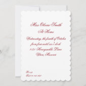 イチゴアフターンティー招待状 招待状 (裏面)