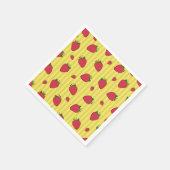 イチゴイラストレーション スタンダードカクテルナプキン (角)