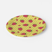 イチゴイラストレーション ペーパープレート (アングル)