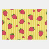 イチゴイラストレーション ラッピングペーパーシート (正面3)