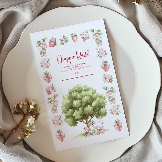 イチゴウッドランドおむつラッフル エンクロージャーカード