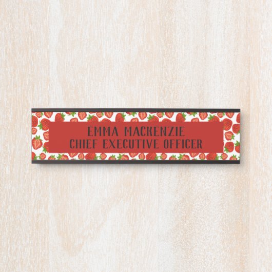 イチゴエレガントオフィス名プレートドアの看板 サインプレート (正面)