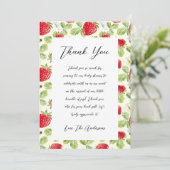 イチゴエレガントベビーシャワーサンキューカード サンキューカード (スタンド正面)
