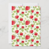 イチゴエレガントベビーシャワーサンキューカード サンキューカード (裏面)