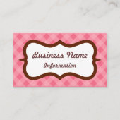 イチゴカスタマイズリピンクジンガム名刺 名刺 (正面)