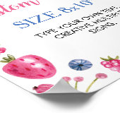 イチゴカスタムテーブルサインベリースウィート ポスター (角)