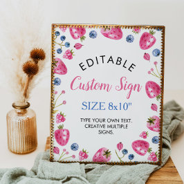 イチゴカスタムテーブルサインベリースウィート ポスター