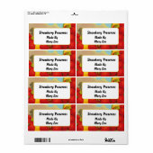 イチゴカスタムヴィンテージフルーツラベル ラベル (フルシート)