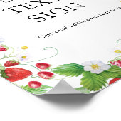 イチゴカスタム文字ブライダルシャワー ポスター (角)