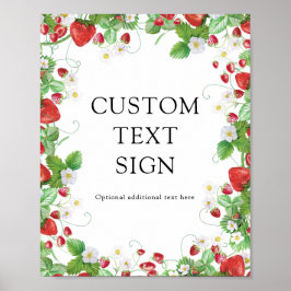 イチゴカスタム文字ブライダルシャワー ポスター