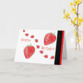 イチゴカスタム誕生日グリーティングカード カード (黄色い花)