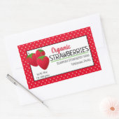 イチゴカスタム食品包装の作成 長方形シール (封筒)