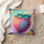 イチゴカラフル クッション (ブランケット)