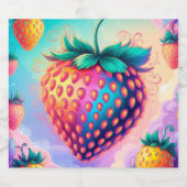 イチゴカラフル スパークリングワインラベル (シングルラベル)