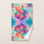 イチゴカラフル バスタオルセット (ハンドタオル)