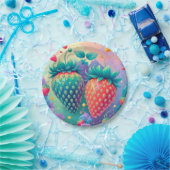 イチゴカラフル ペーパープレート (パーティー)