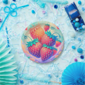 イチゴカラフル ペーパープレート (パーティー)