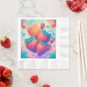 イチゴカラフル 縁ありランチョンナプキン (インサイチュ)