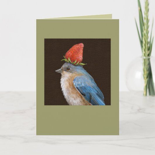イチゴカード付き雌ブルーバード カード (正面)